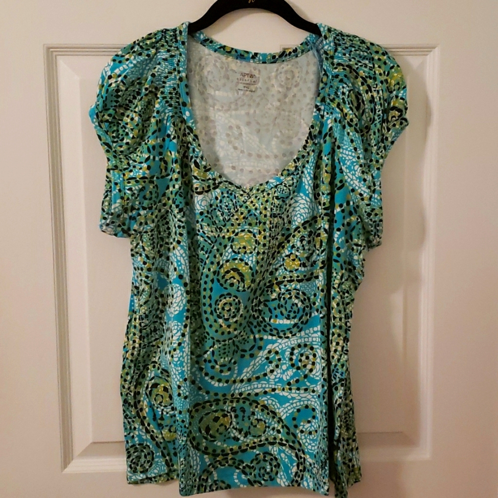 Printed Scoopneck Tee